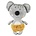 OYOY Peluche Baby Koala Anton en coton multicolore 26x20cm