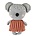 OYOY Peluche Mami Koala en coton gris 38x28x12cm