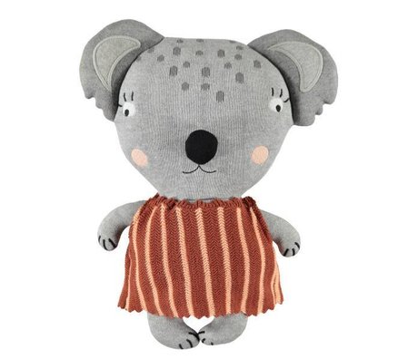 OYOY Kuscheltier Mami Koala grau Baumwolle 38x28x12cm