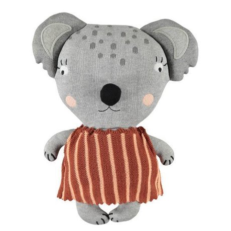 OYOY Kuscheltier Mami Koala grau Baumwolle 38x28x12cm