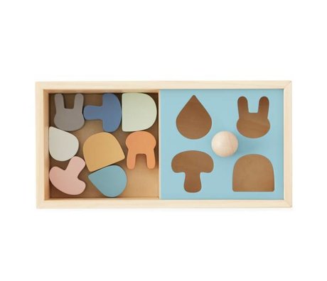 OYOY Puzzelbox multicolor con accesorio 24x12x12x12cm