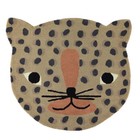 OYOY Alfombra leopardo caramelo marrón algodón 84x94cm