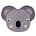 OYOY Alfombra Koala algodón gris 100x85cm.