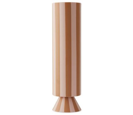 OYOY Vase Topu højrosa karamel lavet af keramik 31x8,5cm