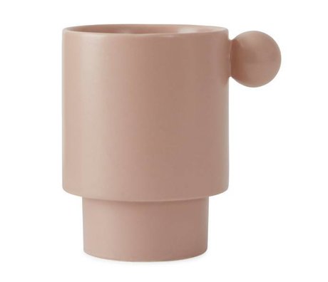 OYOY Coppa in ceramica rosa Inka 7,5x10x10x10,5cm