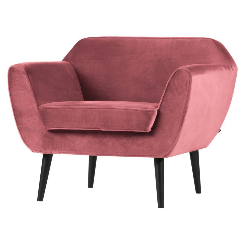 lef collections rocco armchair velvet pink