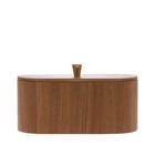 HK-living Vassoio in legno marrone salice 23x11x10cm