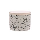 HK-living Candela profumata Terrazzo April multicolour 30 ore di fuoco M Ø11x7,8cm