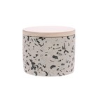 HK-living Scented Candle Terrazzo April multicolour 30 burning hours M Ø11x7,8cm