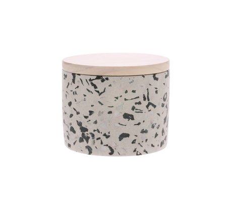 HK-living Bougie Parfumée Terrazzo April multicolore 30 heures de combustion M Ø11x7,8cm