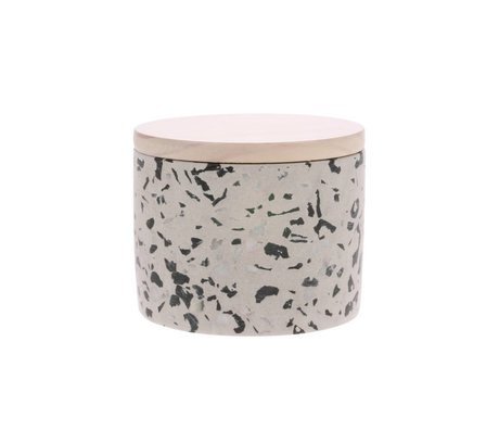 HK-living Scented Candle Terrazzo April multicolour 30 burning hours M Ø11x7,8cm