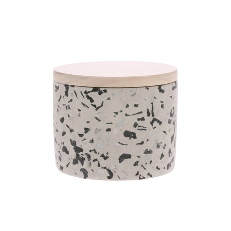 HK-living Bougie Parfumée Terrazzo April multicolore 30 heures de combustion M Ø11x7,8cm