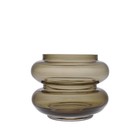 HK-living Vaso in vetro marrone affumicato S Ø13,5x10,5cm