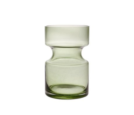 HK-living Vaso in vetro verde M Ø11x17cm
