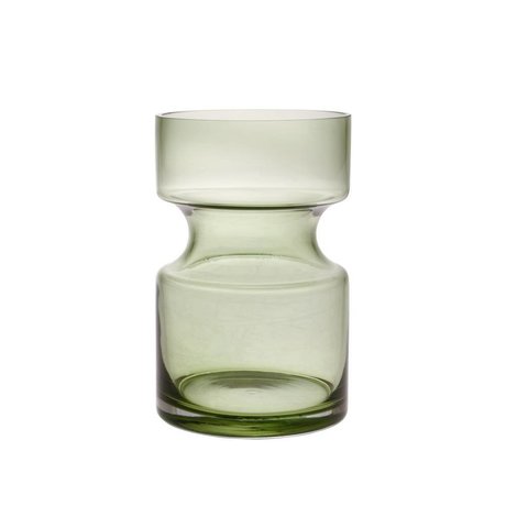 HK-living Vase green glass M Ø11x17cm