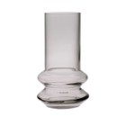 HK-living Vase Geräuchertes graues Glas M Ø14x24cm