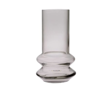 HK-living Vase Røget gråt glas M Ø14x24cm
