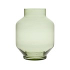 HK-living Vase green glass L Ø19,5x25cm