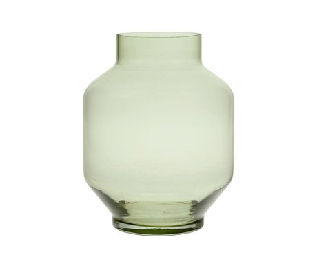 HK-living Vaso in vetro verde L Ø19,5x25cm