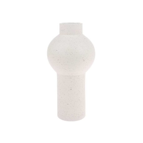 HK-living Vaas Speckled Round Cream con Keramiek M Ø15x30,5cm