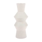 HK-living Vase Speckled Angular creme weiße Keramik L Ø16,5x41cm