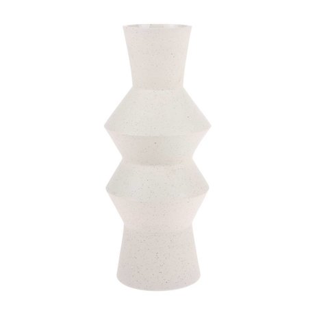 HK-living Vase Speckled Angular cream white ceramic L Ø16,5x41cm