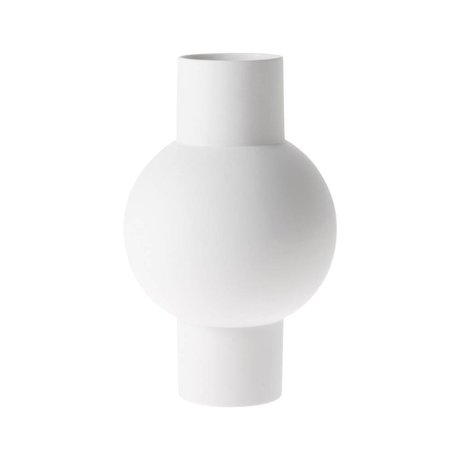 HK-living Vaso in ceramica bianco opaco M Ø21x32cm