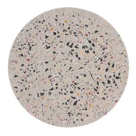 HK-living Dienblad Terrazzo Terraza de hormigón multicolor L Ø30x1,3cm