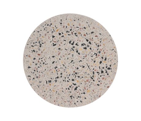 HK-living Tablett Terrazzo Mehrfarbige Betonterrasse M Ø20x1,3cm