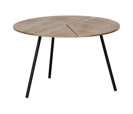 WOOOD Side table Rodi L brown wood metal ø60x38cm