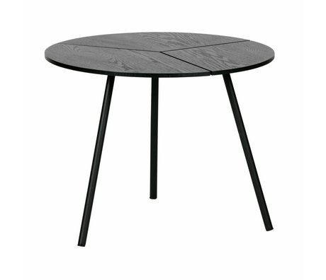 WOOOD Rodi couchtisch m holz/metall schwarz ø48x38cm