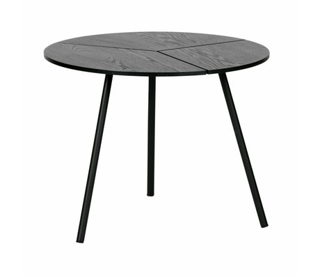 WOOOD Rodi mesa de centro m madera / metal negro ø48x38cm