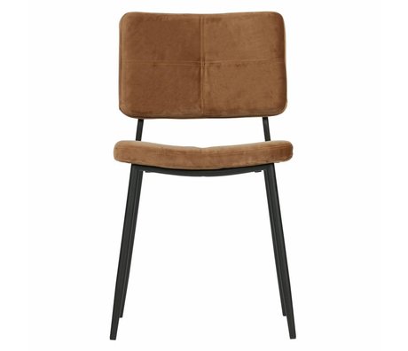 WOOOD Set of 2 - kaat dining chair velvet caramel