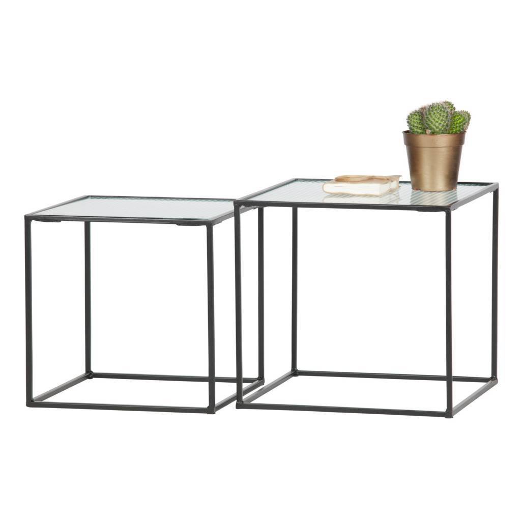 Table Basse En Verre Et Metal L 110 Cm Helsinki Maisons Du Monde