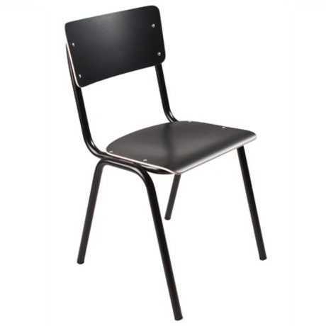 Zuiver Chaise à l'école, noir, 43x38x83cm