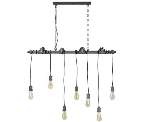 Wonenmetlef Luminaire suspendu Onyx à 7 flammes en argent massif 120x10x150cm