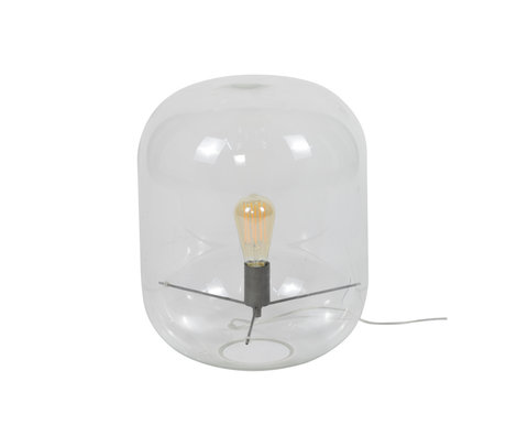 Wonenmetlef Table lamp Alec dome transparent glass Ø35x45cm