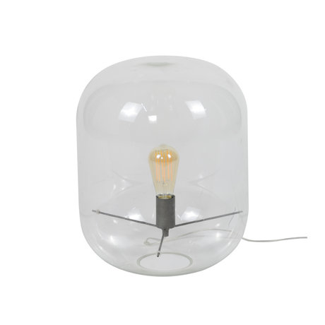 Wonenmetlef Table lamp Alec dome transparent glass Ø35x45cm