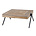 Wonenmetlef Table basse Sue en acier gris brun teck 70x70x33cm