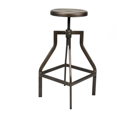 Wonenmetlef Barhocker Jax schwarz pulverbeschichtet Stahl Ø35x61-79cm