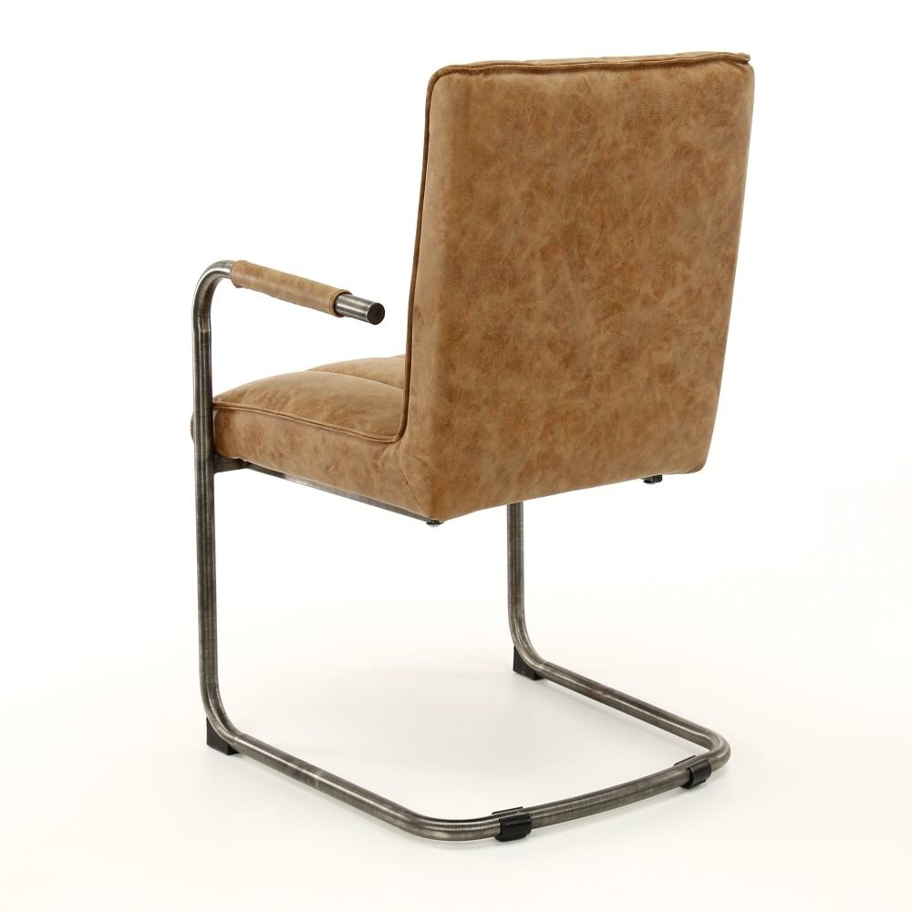 Wonenmetlef Dining Chair Bowie Cowhide Brown Wax Pu Leather