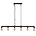 Wonenmetlef Lampada a sospensione Cooper Vintage black metal 6-fiamme 131x4x150cm