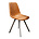 Wonenmetlef Dining chair Jean cowhide brown black PU leather metal 47x58x87cm