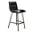 Wonenmetlef Bar stool Ally black PU leather metal 44x51x99cm
