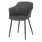 Wonenmetlef Dining chair Elena gray plastic steel 59x51x82cm