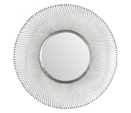 Wonenmetlef Espejo Jara antiguo plateado vidrio hierro Ø80cm