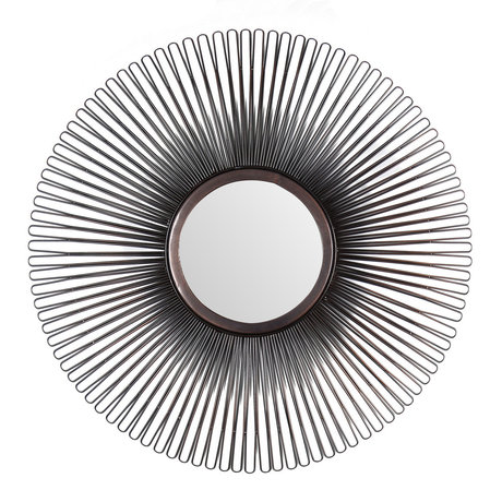 Wonenmetlef Espejo Teddy marrón vidrio Ø80cm hierro