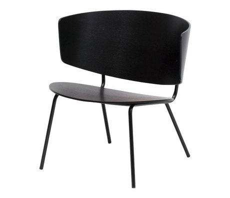 Ferm Living Lounge Chair Herman schwarz Metall Holz 68x68x60cm