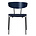 Ferm Living silla de comedor cojín Herman azul oscuro metal madera 50x74x47cm textiles