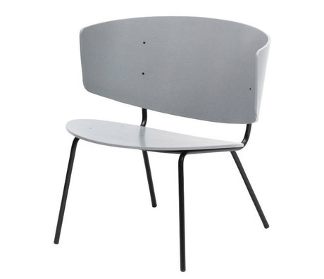 Ferm Living Lounge Chair Herman grå metal 68x68x60cm træ